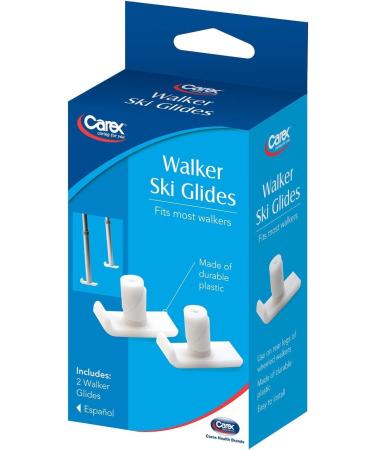 Carex Walker Glides - Universal Walker Skis Glides - Skis For Walkers Fits Most Walkers Includes 1 Pair(2 Glides) 1 1/8 Inch - Buy Online on SooperMarket.com