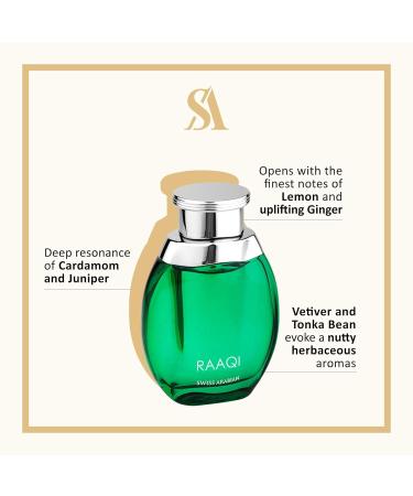 Swiss Arabian Raaqi - Luxury Products From Dubai - Long Lasting Addictive Personal EDP Spray Fragrance - Seductive Signature Aroma - 3.4 Oz - Buy Online on SooperMarket.com