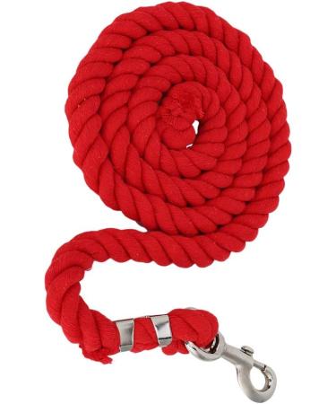 Felenny Horse Rope Leash Thickened Colorful Woven Bolt Rope Strong Durable Horse Leads Braided Cotton Rope (Red) - Buy Online on SooperMarket.com