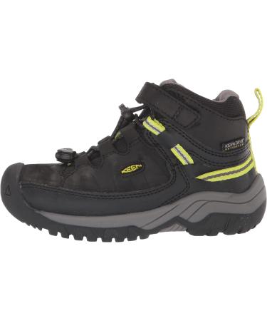 KEEN Targhee Mid Waterproof Hiking Boots | Little Kid Sizes 4-8 | Black/Steel Grey - Buy Online on SooperMarket.com