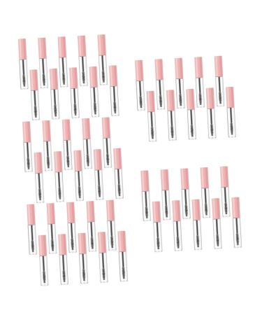 FOYTOKI 50 Pcs Mascara Empty Tube Lash Containers Mini Empty Mascara Tube and Wand Mini Mascara Plastic Pink