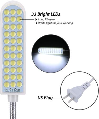Harmiey Sewing Machine Light (36LED) - Magnetic Mounting Base, White Soft Light for Lathes, Drill Presses, Workbenches - Buy Online on SooperMarket.com