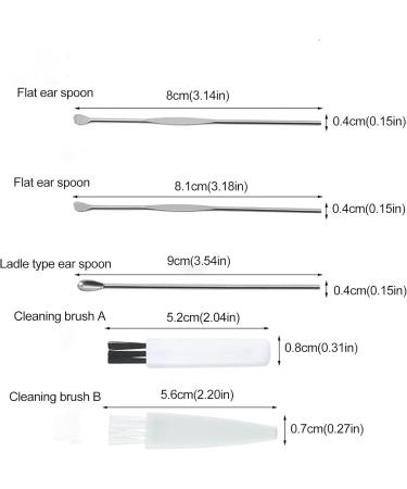 HEIMEABI Spring Ear Wax Cleaner Tool Set - Stainless Steel Ear Cleansing Kit with Storage Box - Earwax Removal Tool for Beauty Gift - D One Size - Buy Online on SooperMarket.com