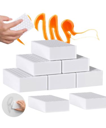 Dirt radier sponge eraser sponge in the sponge 8 pieces white magic sponge 2x plus starch cleaning sponge miracle sponge magic sponge eraser for household kitchen wall 11x7x2cm 8 pieces