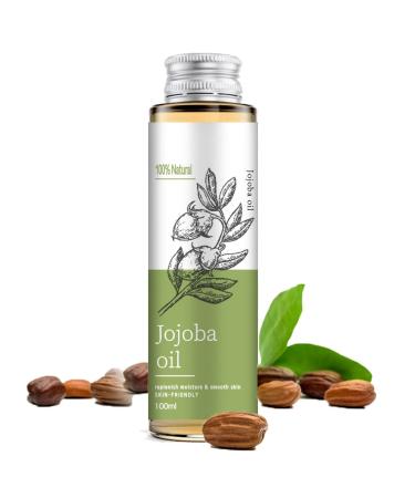 Organic Jojoba Oil Jojoba oil for Hair Growth & Skin Care Pure Jojoba Oil for Face Body Beard & Nails - Hydrating Regenerating Natural Moisturizer for Men Women 100ml