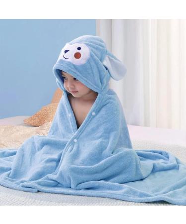 Hooded Baby Towel - Ultra Soft, Absorbent Beach/Bath Towel 70x140 cm (Blue) - Buy Online on SooperMarket.com
