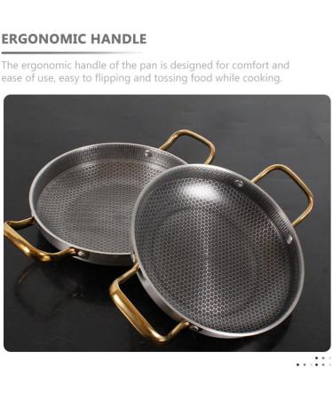 Angoily Frying Pan Griddle Honeycomb Non Stick Fry Pan Household Skillet Honeycomb Skillet Fry Pan for Outdoor Cooking Fry Pans for Cooking Stainless Steel Cooking Utensils 26c - Buy Online on SooperMarket.com