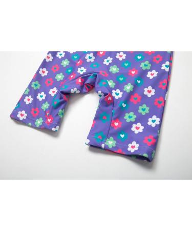 BONVERANO Baby Girls Long-Sleeve Swimsuit | UPF 50+ Sun Protection | Purple | 6-9 Months - Buy Online on SooperMarket.com