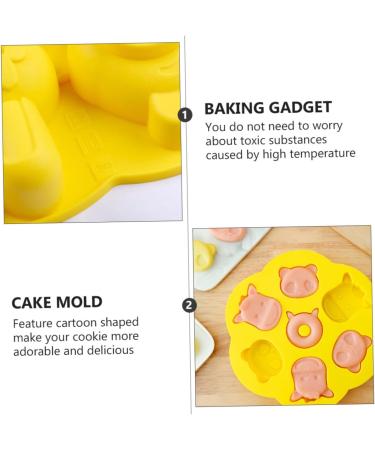 Alipis 1pc Steamed Rice Cake Mold Silicone Molds Candy Cane Chocolate Cake Baking Mold Biscuit Steamed Cake 21.8X21.8CM Yellow - Buy Online on SooperMarket.com