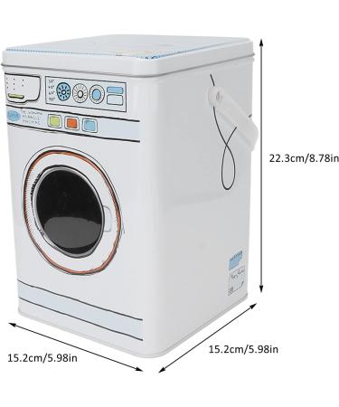 TITA-DONG Modern Washing Powder Storage Tin - Large Capacity Metal Laundry Detergent Canister in Blue - Buy Online on SooperMarket.com