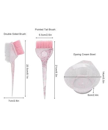 3PC Hair Dye Set - Color Mixer & Tinting Brush for Home & Salon Use | Pink Hair Coloring Comb & Barber Tools - Buy Online on SooperMarket.com