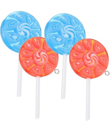 12 Pcs Lollipop Keychain Key Fob Lollipops DIY Charm Key Hanging Charms Dessert Bracelet 6X3CMx5pcs Assorted Colorx5pcs - Buy Online on SooperMarket.com