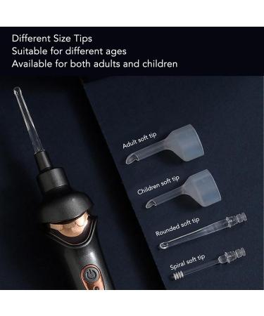 Portable Electric Ear Cleaner | Rechargeable & Low Noise | LED Light Ear Wax Remover - Safe for Daily Care (Black) - Buy Online on SooperMarket.com