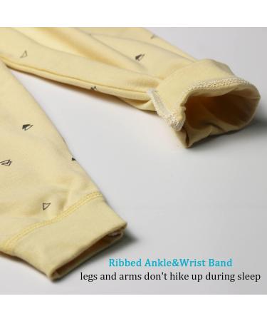 YANWANG 100% Cotton Baby Pajamas Set | Long Sleeve Sleepwear (1-2 Years) Yellow-Tree - Buy Online on SooperMarket.com