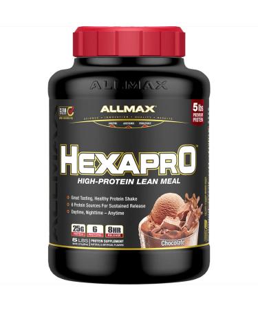 ALLMAX Nutrition Hexapro Ultra-Premium 6-Protein Blend Chocolate 5 lbs (2.27 kg)