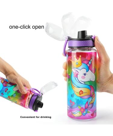 Cute Unicorn Water Bottle for School Kids Girls - BPA Free, Leak Proof, Easy to Clean - 23oz - Buy Online on SooperMarket.com