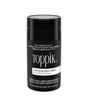 Toppik Hair Building Fibers 12g Fill In Fine or Thinning Hair Instantly Thicker Fuller Looking Hair 9 Shades for Men & Women White