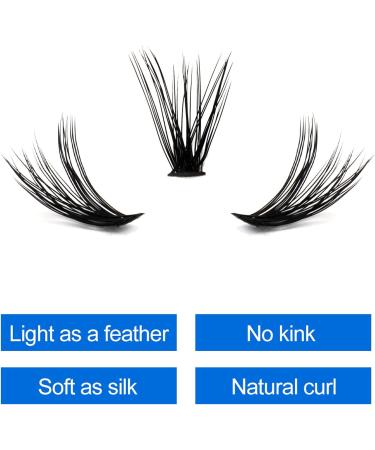 D Curl 0.07mm 16mm 40D Cluster Eyelash Extensions - DIY Lash Clusters - RR-16mm Clusters-40D-0.07-D - Buy Online on SooperMarket.com