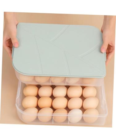 OSALADI Kitchen Egg Tray 3pcs Egg Storage Box Refrigerator Egg Trays Clear Plastic Tray Eggs Egg Plate Pp Household re-usable - Buy Online on SooperMarket.com