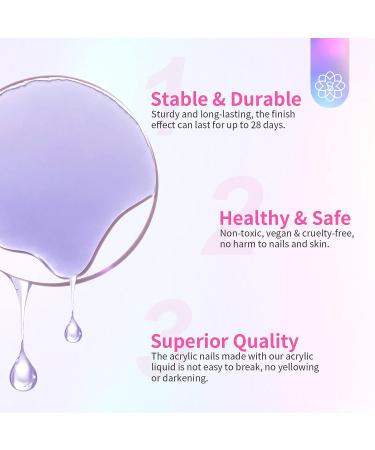 Saviland 120ml Monomer Acrylic Nail Liquid - Non-Yellowing MMA-Free Formula for Nail Extensions and Carving - Home DIY or Salon Use - Buy Online on SooperMarket.com