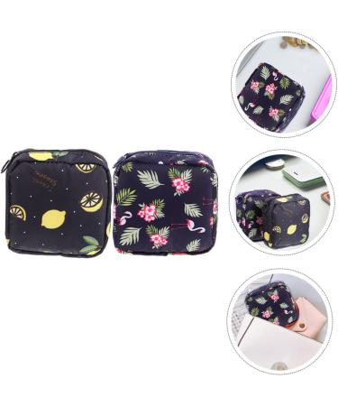 HAPINARY 4pcs Sanitary Napkin Storage Bags Set - Portable Makeup & Period Starter Pouch for Women - Canvas Navy Travel Pouches - Buy Online on SooperMarket.com