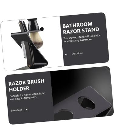 Angoily Razor Stand | Salon Beauty Tool & Brush Rack for Men | Acrylic Shaver Holder & Beard Brush Stand - Ideal Hairdressing Accessories - Buy Online on SooperMarket.com