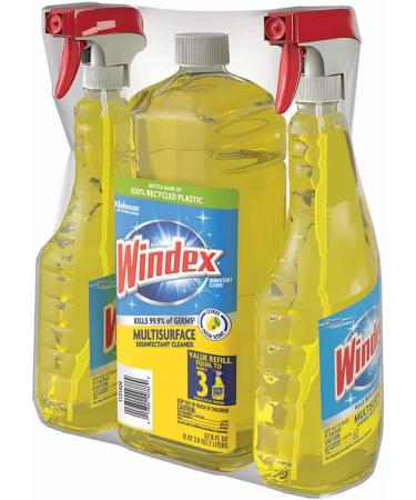Buy Windex Multi-Surface Cleaner 2-Pack & Refill - Bonus Microfiber Cloths | International Shipping Available - Buy Online on SooperMarket.com