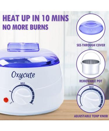 Waxing Kit with Hard Wax Beans - Painless Hair Removal for Women Men - At Home Waxing Kit for Sensitive Skin - Includes Wax Warmer and Applicator Sticks - Eyebrow, Armpit, Bikini, Brazilian - Buy Online on SooperMarket.com
