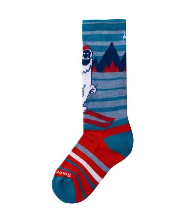 Smartwool Wintersport Full Cushion Yeti Pattern OTC Sock - Youth Ocean Abyss X-Small