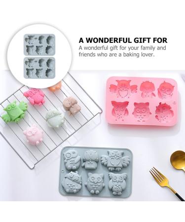 Alipis 2 Pcs Baking Cake Mold Roasting Pan Baking Pans Ice Cube Lollipop Molds Silicone Mold Tool Household 19.9x13.8cm Blue - Buy Online on SooperMarket.com