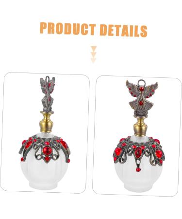 Angoily Perfume Bottle Essential Oil Bottle Glass Decorations Travel Delicate Red - Buy Online on SooperMarket.com