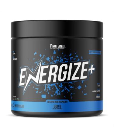 ProteinCo | Energize+ | 60 Servings | Energy Drink Powder Formula | BCAA & L-Tyrosine | Concentration & Focus | NEW FLAVOUR Electric Blue Raspberry 60 Servings (Pack of 1)