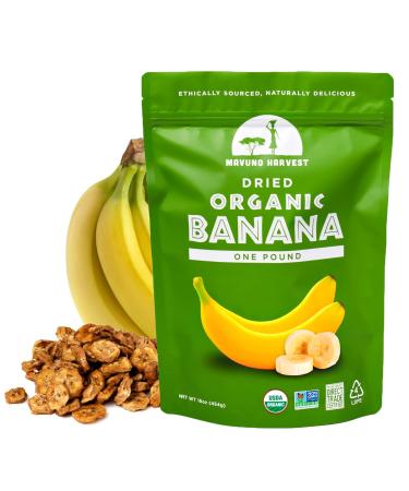 Mavuno Harvest Direct Trade Organic Dried Fruit Banana 1 Pound (Pack of 1)