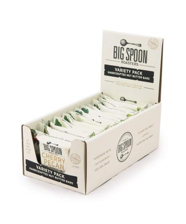 Big Spoon Roasters Peanut Butter Bars Variety Pack - High Protein Bars with Non-GMO Pea Protein - 12-Count - Cherry Chocolate, Apricot Pepita, Cranberry Cashew & Figgy Chai - 3 of Each Flavor - Buy Online on SooperMarket.com