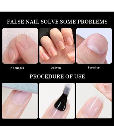 240PCS Short Square Gel Nail Tips Set - Pre-Buffed Artificial Nails Kit for All Nails - Buy Online on SooperMarket.com