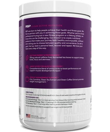 AminoLean Pre Workout Powder - Amino Energy & Weight Management with BCAA Amino Acids & Natural Caffeine - Blackberry Pomegranate Flavor - 70 Servings - Buy Online on SooperMarket.com