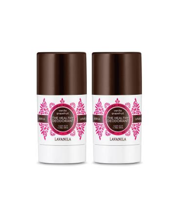 Lavanila Vanilla Grapefruit Aluminum-Free Mini Deodorant 2-Pack - The Healthy Deodorant for Men & Women Solid Stick (0.9 Ounce Each) Natural Vegan Vanilla Grapefruit 0.9 Fl Oz (Pack of 2) - Buy Online on SooperMarket.com