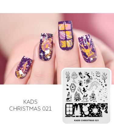 Alexnailart Christmas Halloween Nail Stamping Plate (CHRISTMAS 021) - Manicure Templates for Festive Nail Art - Buy Online on SooperMarket.com