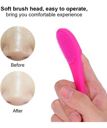 Silicone Face Cleansing Brush - Blackhead Removal & Pore Cleaner | Dark Rose Red Massage Tool - Buy Online on SooperMarket.com