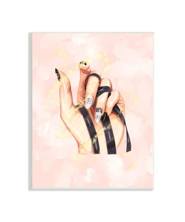 Stupell Industries Glam Nail Polish Hand Fashion Style Stars Design by Ziwei Li