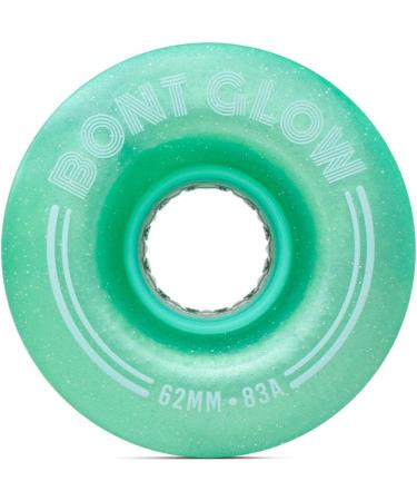 Bont Glow Light Up LED Quad Roller Skate Wheels - 62x35mm 83A - Pack of 4 (Misty Teal) - Buy Online on SooperMarket.com