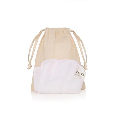 Voya Organic Muslin Facial Cloths | Eco-Friendly Face Cloths | 3 Natural Fiber Cloths for Gentle Skincare - Buy Online on SooperMarket.com