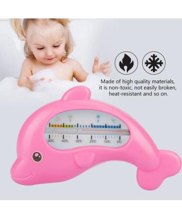 Cute Dolphin Bath Thermometer for Baby - Water Safety Measurement & Indoor Temperature (Rose Red Dolphin - Buy Online on SooperMarket.com