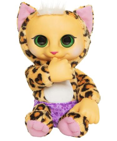 Animal Babies Baby Plush Leopard - Yours to Name & Love! Includes Birth Certificate  Removable Diaper & Pacifier 10.5 Baby Leopard