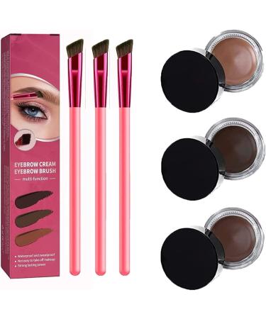 Lovelycat 4D hair pencil eyebrow pencil ultra-thin 4D hair pencil professional angle Makeup brush ultra-thin eyebrow pencil (3PC)