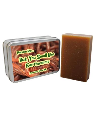 You Smell Like Earthworms Soap Bar - Gag Gift for Anglers & Outdoor Lovers | Unique Coffee Soap for Men & Women | Perfect Stocking Stuffer for Fishing Humor - Buy Online on SooperMarket.com