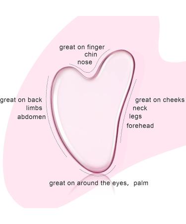 3-Piece Gua Sha Facial Tool Set | Natural Resin Stone Scraping Massage for Face & Body | Pink Dark Green Black - Buy Online on SooperMarket.com