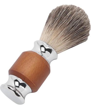 Premium Shaving Brush for Men - Rubber Wood Handle Foaming Trimmer Perfect for Barbers & Salons - Buy Online on SooperMarket.com