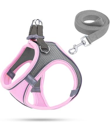 Dog harness Small dogs puppy tableware cat dishes Dogs dishes bright with a leash curli dog dog harness dishes dog puppies (pink m) m pink pink