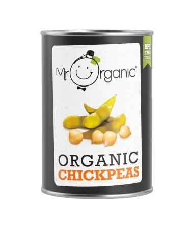 Mr Organic - Organic Chickpeas - Vegan & Gluten Free - for Healthy Home Cooking - No Additives and Sustainably Sourced Original 400g (Pack of 1)